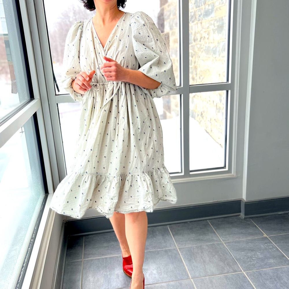 & Other Stories White Printed Cotton Dress